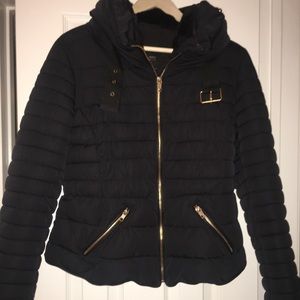 ZARA | Basic Down Jacket Navy